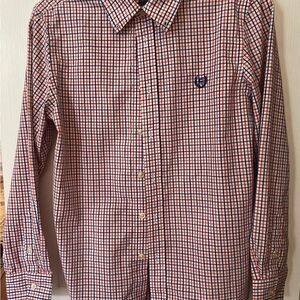Youth size 14-16 Chaps Checkered Shirt - Red and Blue